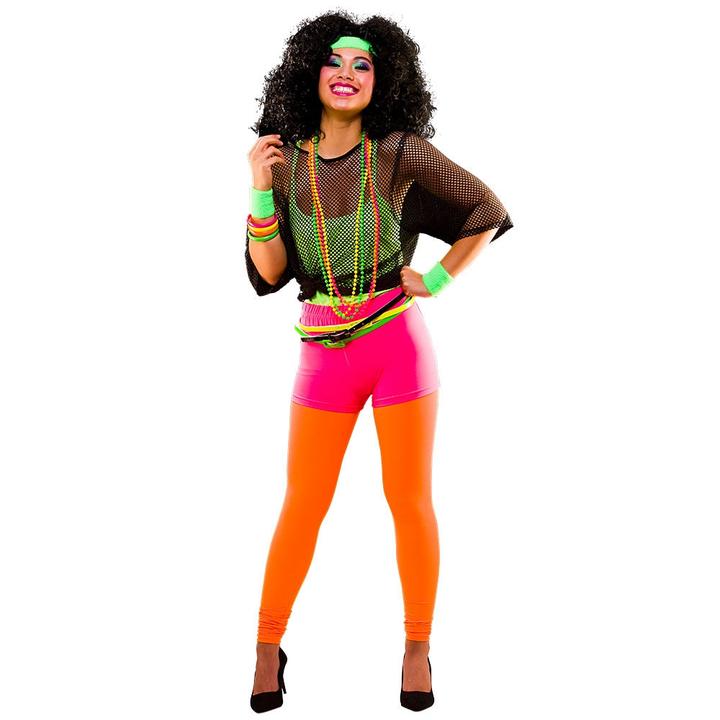 Produktbild Wicked Costumes 80er Neon Orange Spaghetti Träger Shirt (M/L)