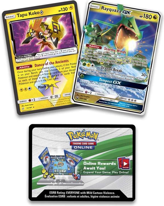 Actual product image Nintendo PKM: Battle Arena Deck Rayquaza GX vs. Ultra Necrozma GX -E- (English)