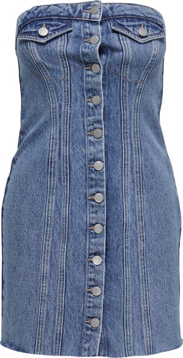 Image du produit Only Robe courte en jean moulante sans bretelles (XL)