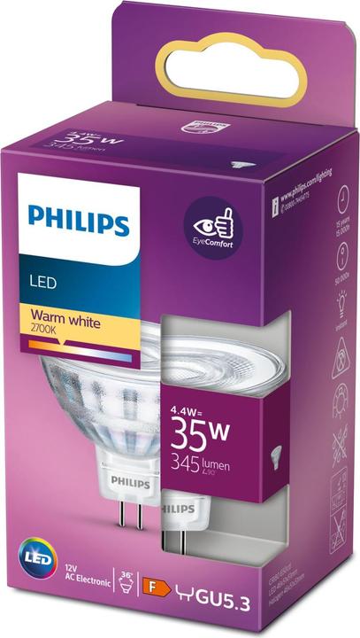 Produktbild Philips Lampe (GU5.3, 4.40 W, 345 lm, 1 x, F)