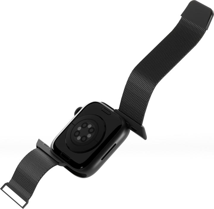 Produktbild Puro Milanese Magnetic Band - Pasek ze stali nierdzewnej do Apple Watch 42/44/45/49 mm (czarny) (42 mm, 44 mm, 45 mm, 49 mm, Stainless Steel, Apple Watch Series 1, Apple Watch Series 2, Apple Watch Series 3, Apple Watch Series 4, Apple Watch Series 5, Apple Watch Series 6, Apple Watch Series 7, Apple Watch Series 8, Apple Watch Series 9, Apple Watch SE, Apple Watch Ultra, Apple Watch Ultra 2)