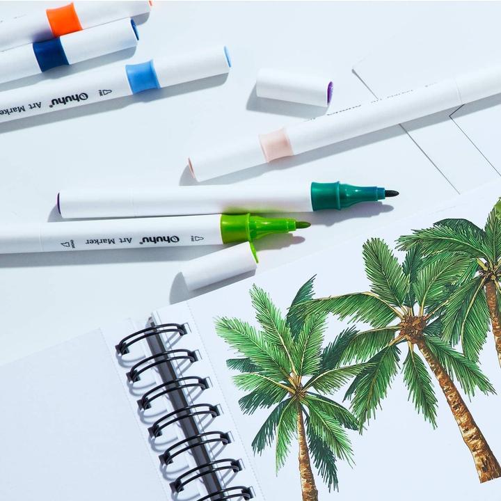 Image du produit Ohuhu Marqueurs artistiques (Multicolore, 48 x)