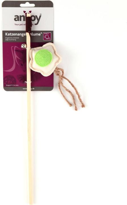 Actual product image Anijoy Cat play fishing rod flower (Plush toy cat)