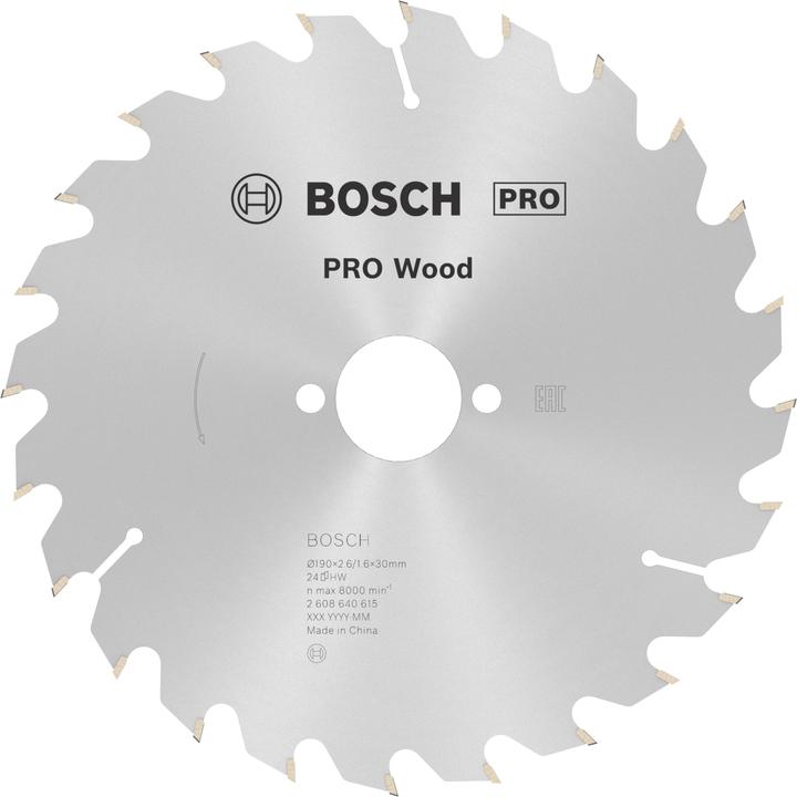 Produktbild Bosch Professional Zubehör PRO Wood Kreissägeblatt, 190 x 2.6 x 30 mm