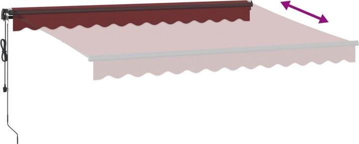 Immagine prodotto VidaXL Markise Gelenkarmmarkise Sonnenmarkise Automatisch Weinrot 350x250cm (3.50 m)
