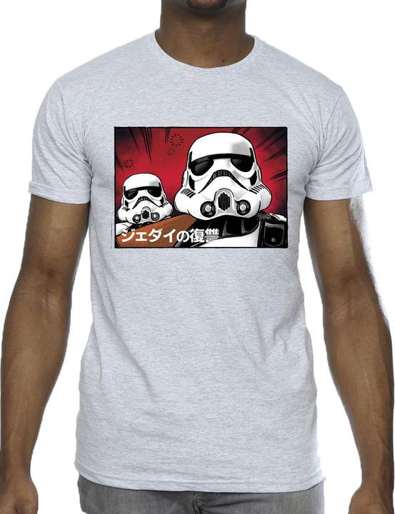 Actual product image Star Wars Mens Stormtrooper Japanese T-Shirt (4XL)