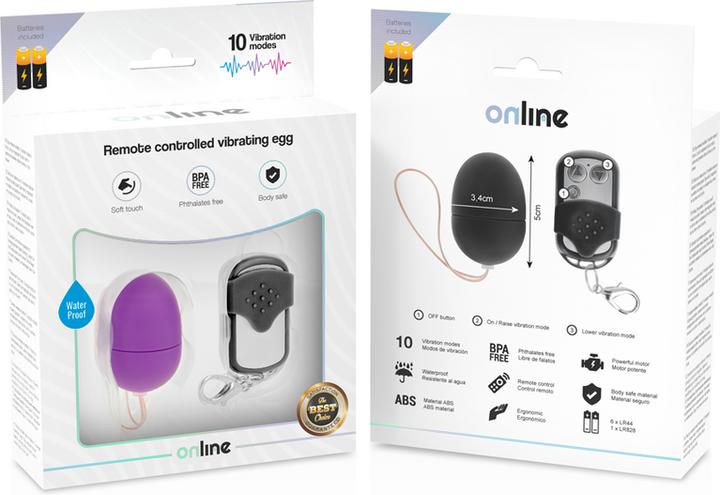 Image du produit Online OEuf vibrant avec télécommande, taille S