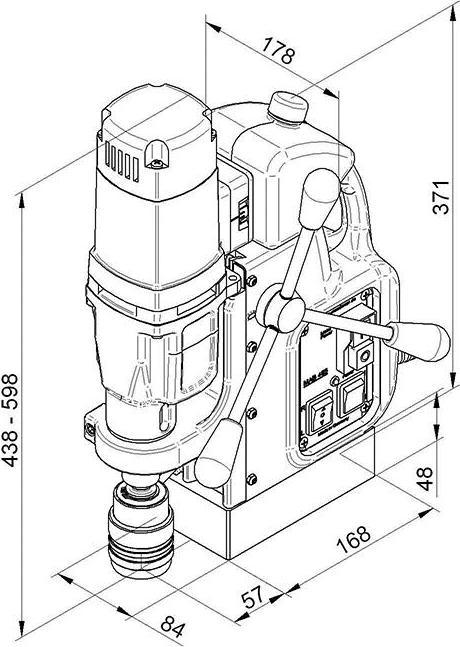 Actual product image BDS Magnetic drilling machine MAB 485 (Electrical connection)