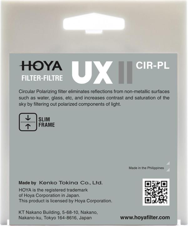 Image du produit Hoya UX II CIR-PL Filter (82 mm, Filtre polarisant)