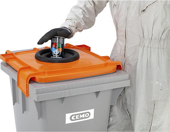 Immagine prodotto Cemo Contenitore per la raccolta di bombolette spray, con rotelle, capacità 120 l