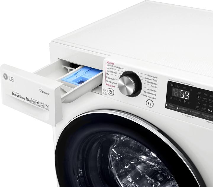 Produktbild LG F4WV908P2E Waschmaschine Freistehend Frontlader C (8 kg, Links)