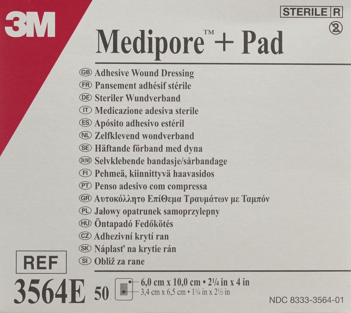 Immagine prodotto 3M 6x10cm Wound Pad 3.4x6.5cm Islanda (50 x)