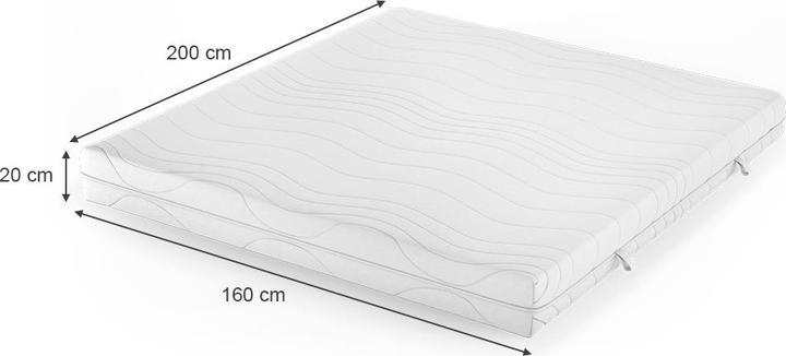 Produktbild VitaliSpa Foamy (160 x 200 cm, Schaumstoffkern)