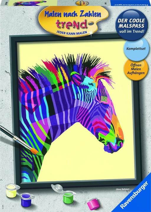 Image du produit Ravensburger Peinture par numéros 28988 - Zèbre coloré - dès 12 ans