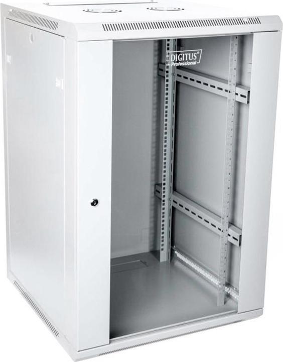 Actual product image 4World Wall-mounted network cabinet 19 21U rack 600x600 door glass grey unfolded not folded 60 (21 RU, 19 inch rack)
