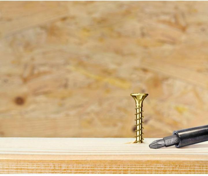 Actual product image Spax Screw R 88094 Countersunk head with point/cross recess -PZ 2.5 x 25/22-Z Galvanised steel yellow (1000 Screws per piece)