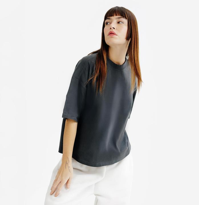Decathlon T-Shirt Damen Crop Top - grau