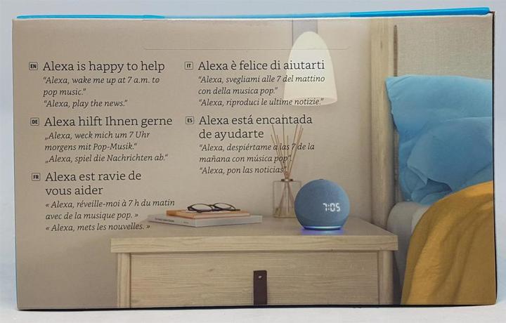 Produktbild Amazon Echo Dot (4. Gen.) mit Uhr (Amazon Alexa)