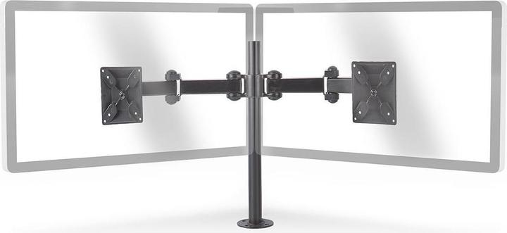 Immagine prodotto Nedis Supporto per doppio monitor - supporto da tavolo per due monitor da 14 a 24 pollici (Tavolo, 24.02")