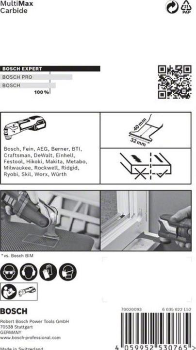 Image du produit Bosch Professional Zubehör EXPERT MultiMax AIZ 32 APIT Lame pour outils multifonctions, 32 mm