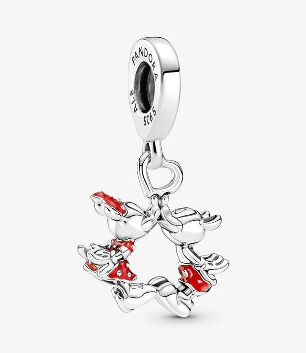 Image du produit Pandora Charm Disney Mickey Mouse & Minnie Mouse Embrasser (Argent sterling 925)
