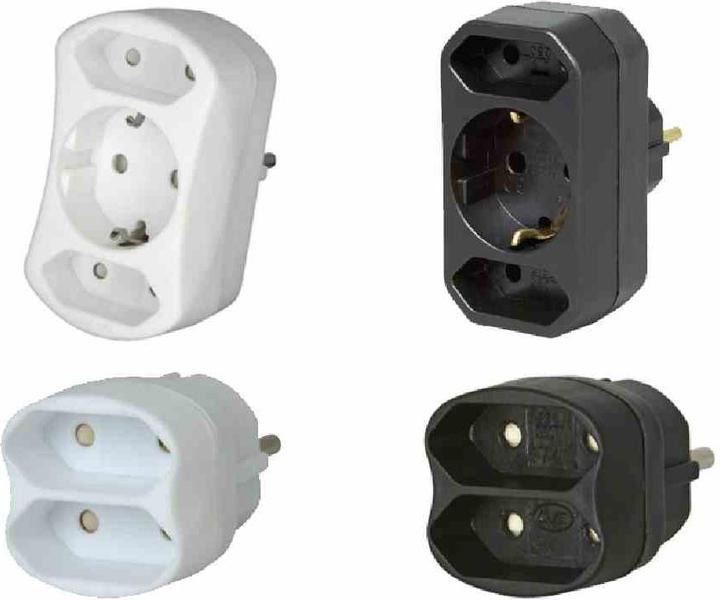 Actual product image Kopp Adapter for 2x Europa 1776.0200.9 and 1x Schuko white
