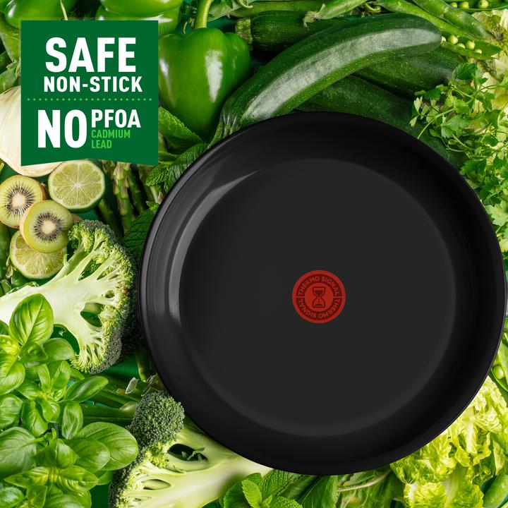 Image du produit Tefal Set de poêles + set de casseroles / poêle à frire Renew Black On 24cm + 28cm (24 cm, Poêle à frire, Ensemble de casseroles et de poêles de cuisson, Fonte d'aluminium, Céramique)
