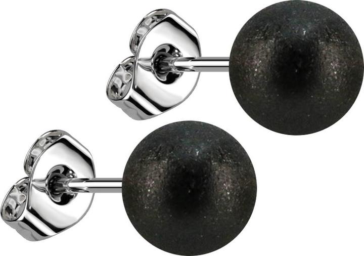 Immagine prodotto Star Piercing Orecchini con pallina nera maculata (Acciaio chirurgico 316L, senza ottone)