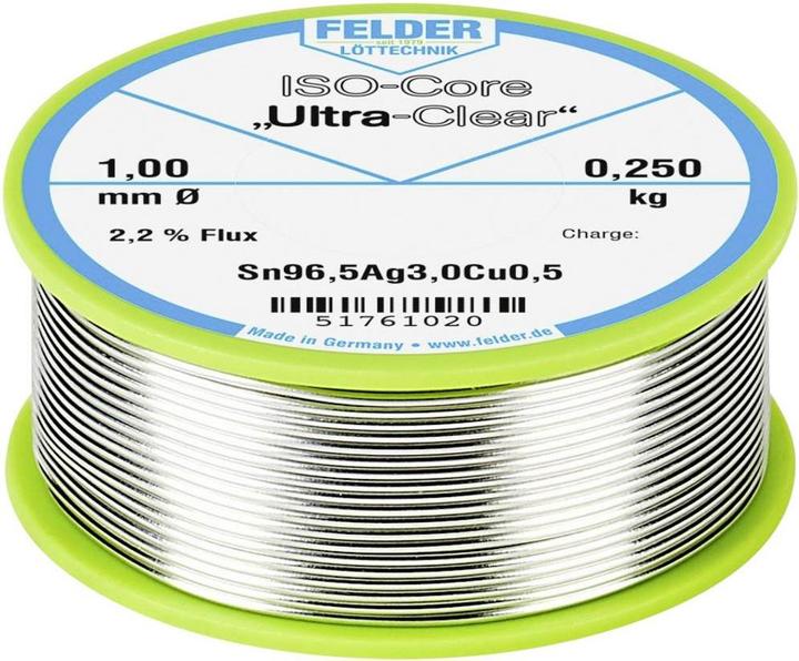 Image du produit Felder Lottechnik Ultra Clear, 0.25 kg, 1 mm (Kit de bobine de soudure)