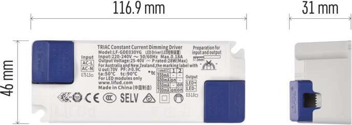 Produktbild Emos Triac dimmbarer Treiber für LED-Leuchte 700mA 28W