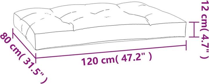 Actual product image VidaXL Thaddeus (120 x 80 x 12 cm)