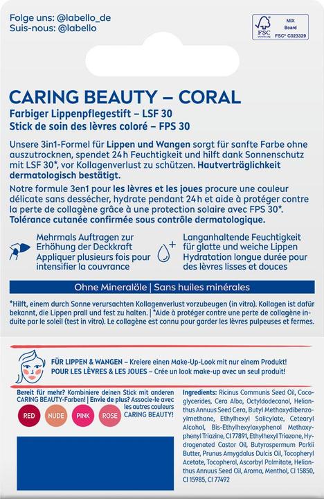 Image du produit Labello Caring Beauty Coral Stick 4.8g (Sticks de soin)
