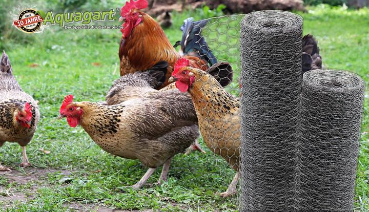 Image du produit Aquagart 20m Sechseckgeflecht Kaninchendraht Hasengitter Hasendraht 50cm 25mm x 25mm