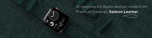Produktbild Njord Jord Watch Strap For (44 mm, 45 mm, Veganes Leder, Lachsleder, Edelstahlverschluss, Apple Watch)