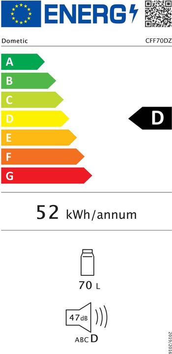 Energy Label Dometic CFF70 DZ (70 l)