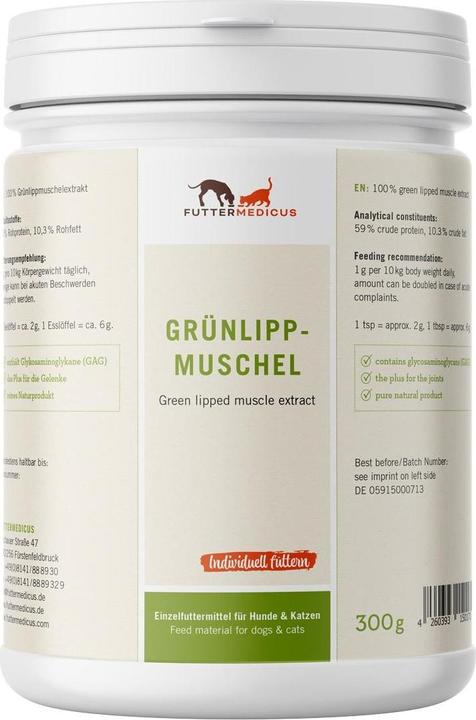 Image du produit Complément alimentaire pour chiens Poudre de moules aux orles verts, 300 g (Junior, Adulte, Senior, 1 pcs, 300 g)