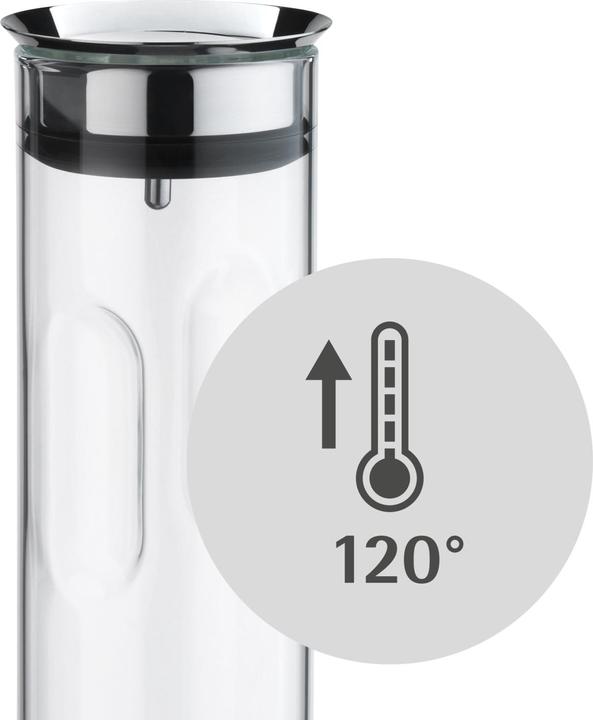 Produktbild WMF Wasserkaraffe 1,25l Griffmulde Glas Karaffe Motion CloseUp-Verschluss (1.25 l)