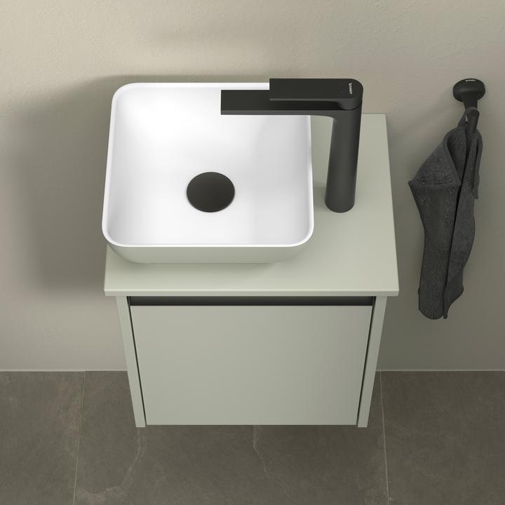 Actual product image Duravit Sivida countertop washbasin, angular, 300x300mm, without tap hole, without overflow (300 mm, 300 mm)