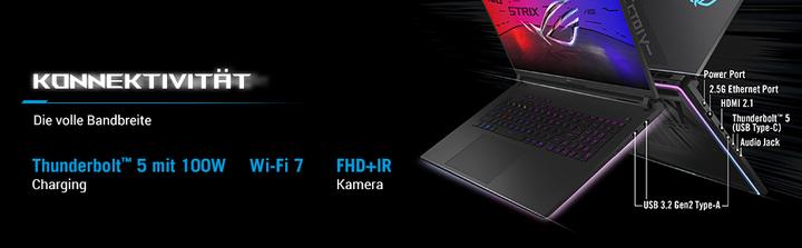 Produktbild ASUS ROG Strix Scar 18 RTX 5070 Ti (18", Intel Core Ultra 9 275HX, 34.36 GB, 1000 GB, DE)