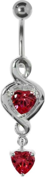 Image du produit Bijouteria Piercing nombril (Acier chirurgical 316L, Cristallin, Argent 925)