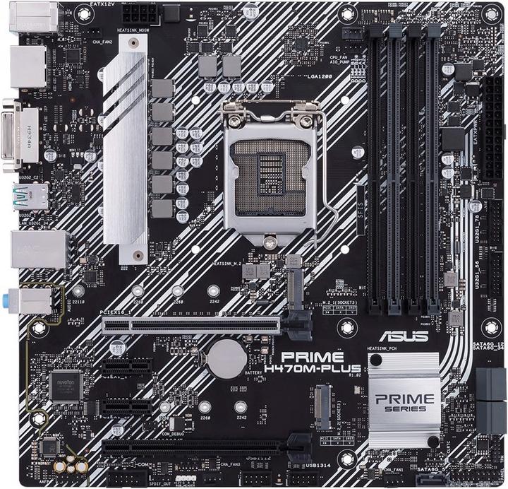 Produktbild ASUS PRIME H470M-PLUS (LGA 1200, Intel H470, mATX)