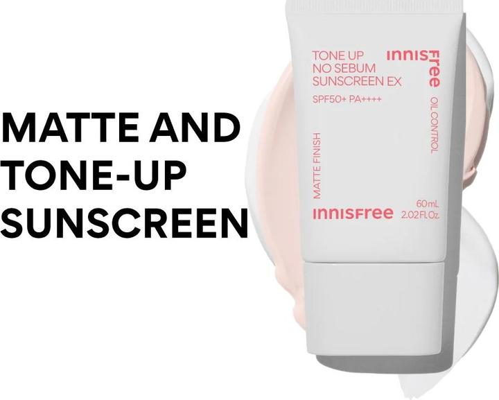 Image du produit Innisfree Écran solaire Tone Up No Sebum EX (Crème solaire, SPF 50+, 50 ml)