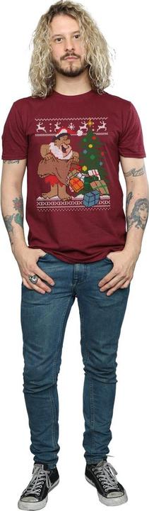 Actual product image The Flintstones Mens Christmas Fair Isle T-Shirt (S)