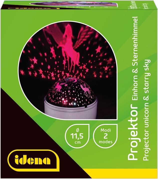 Actual product image Idena LED projector unicorn starry sky 11.5x11.5x13cm