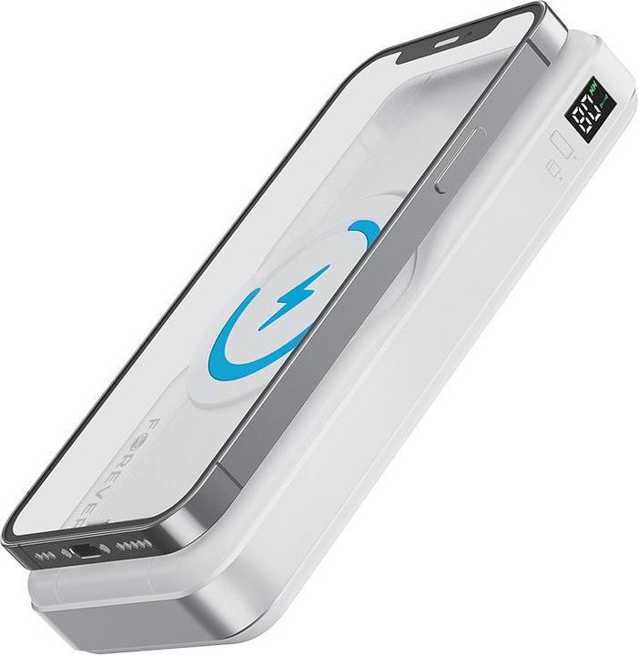Produktbild Forever kabellose Powerbank MATB-300 10000 mAh 3in1 weiss (10000 mAh, 15 W)