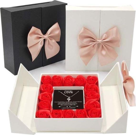 Immagine prodotto MU Style Scatola regalo Serie Frame con rose (15,5x15x5,3 cm) (Scatola da regalo, 1 x)