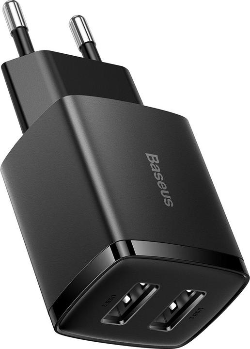 Productafbeelding Baseus Compacte lader 2U 10,5W EU Zwart (10.50 W)