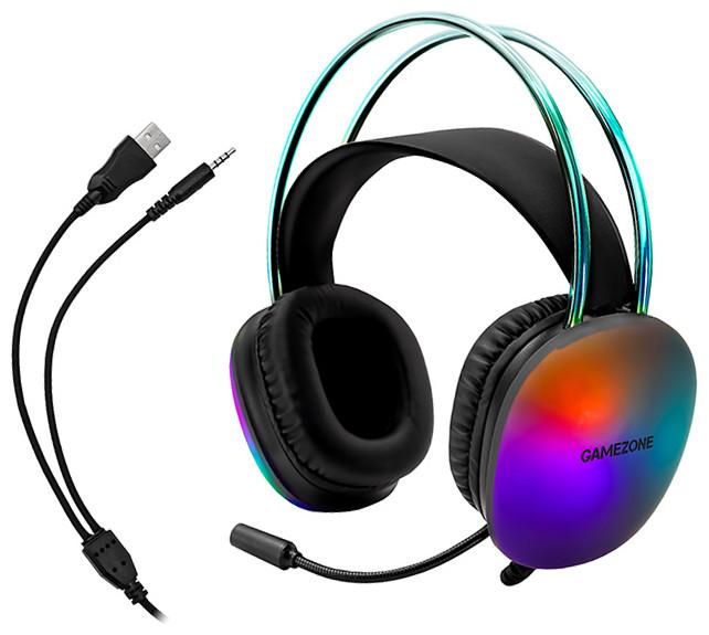 Tracer Gaming Ακουστικά GZ X2 με RGB LED φωτισμό και στην στεφάνη,Εύκαμπτο μικρόφωνο,USB,Ρυθμιστή έν