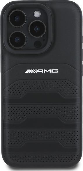 Image du produit Mercedes AMG AMHCP16LGSEBK iPhone 16 Pro 6.3" czarny/black hardcase cuir Debossed Lines Black Logo (Apple iPhone 16 Pro)