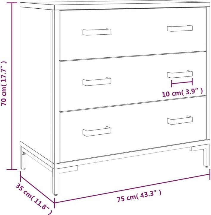 Immagine prodotto VidaXL Erasmus (75 x 35 x 70 cm)